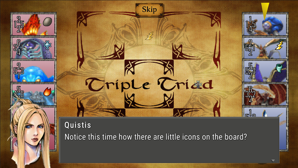 Story and tutorial screen
